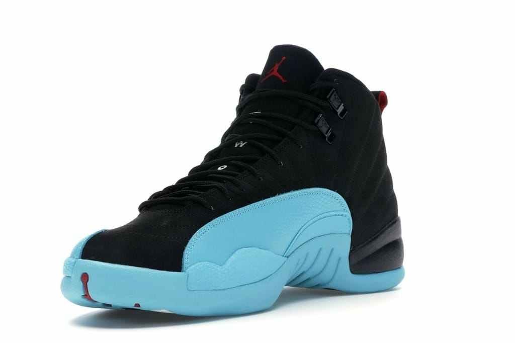 Air Jordan 12 Retro Gamma Blue Black Gym Red Sneakers Size 130690-027