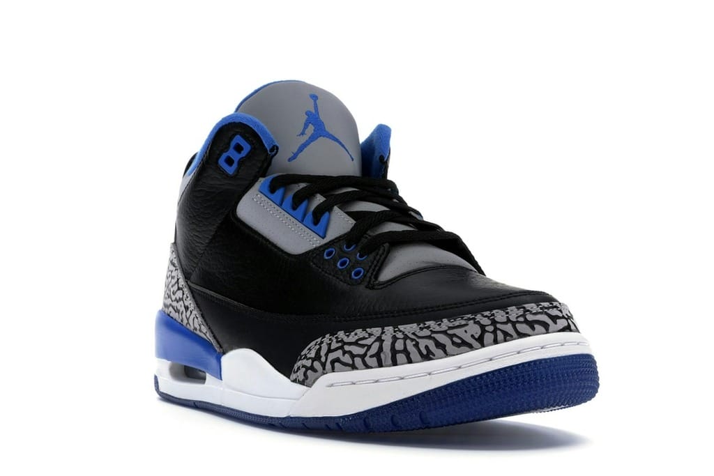 Air Jordan 3 Retro Sport Blue Black Cement 136064-007 Sneakers