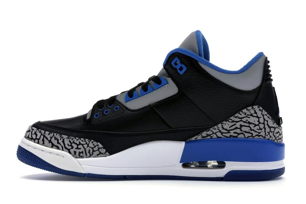 Air Jordan 3 Retro Sport Blue Black Cement 136064-007 Sneakers