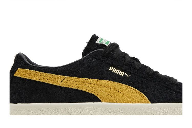 Puma Suede Vintage Black Mustard Seed Hairy Suede