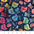 2026 All Ohio Shop Hop Fabric Preview - Flags Multi | Quilt Beginnings