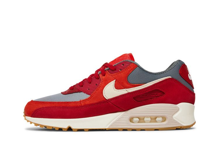 Nike Air Max 90 Premium Gym Red Smoke Grey Gum
