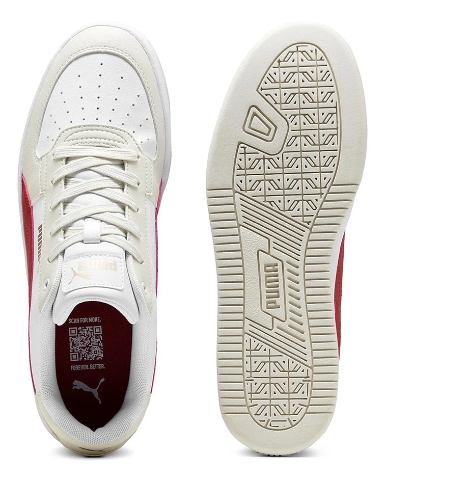 Men's Puma Caven 2.0 White-Red Fire-Vapor Gray (392290 51)