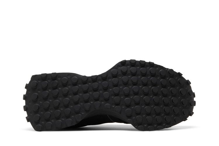 New Balance 327 Black White Tongue Logo