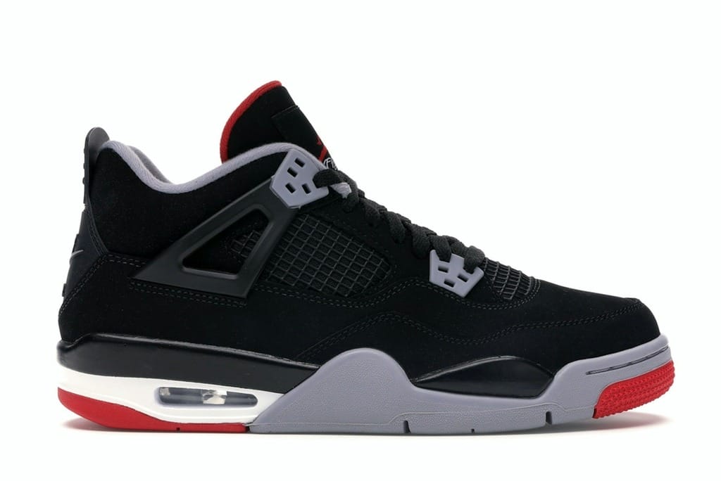 Jordan 4 Retro Bred (2019) GS – Black/Fire Red-Cement Grey-Summit White