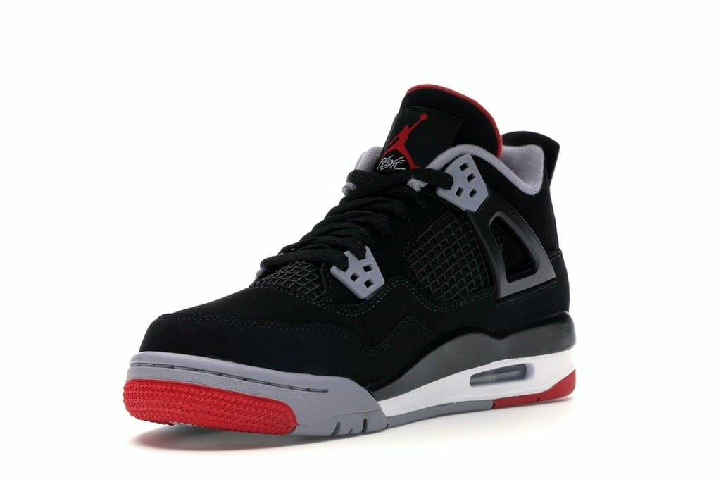 Jordan 4 Retro Bred (2019) GS – Black/Fire Red-Cement Grey-Summit White