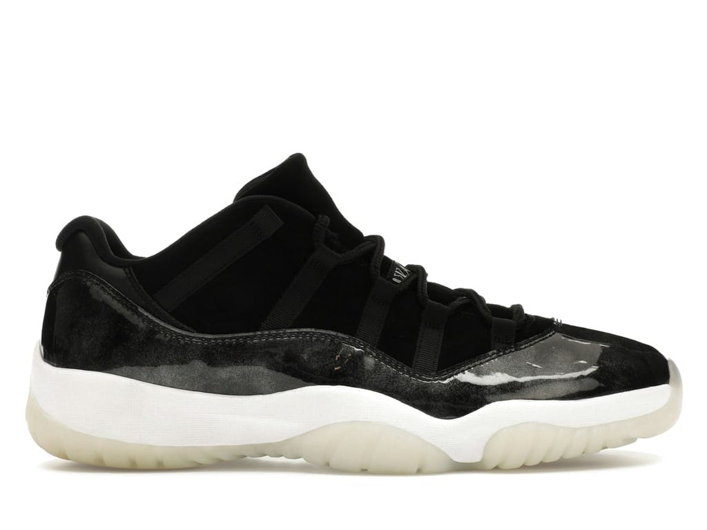Air Jordan 11 Retro Low Barons (528895-010) Black/Metallic Silver-White