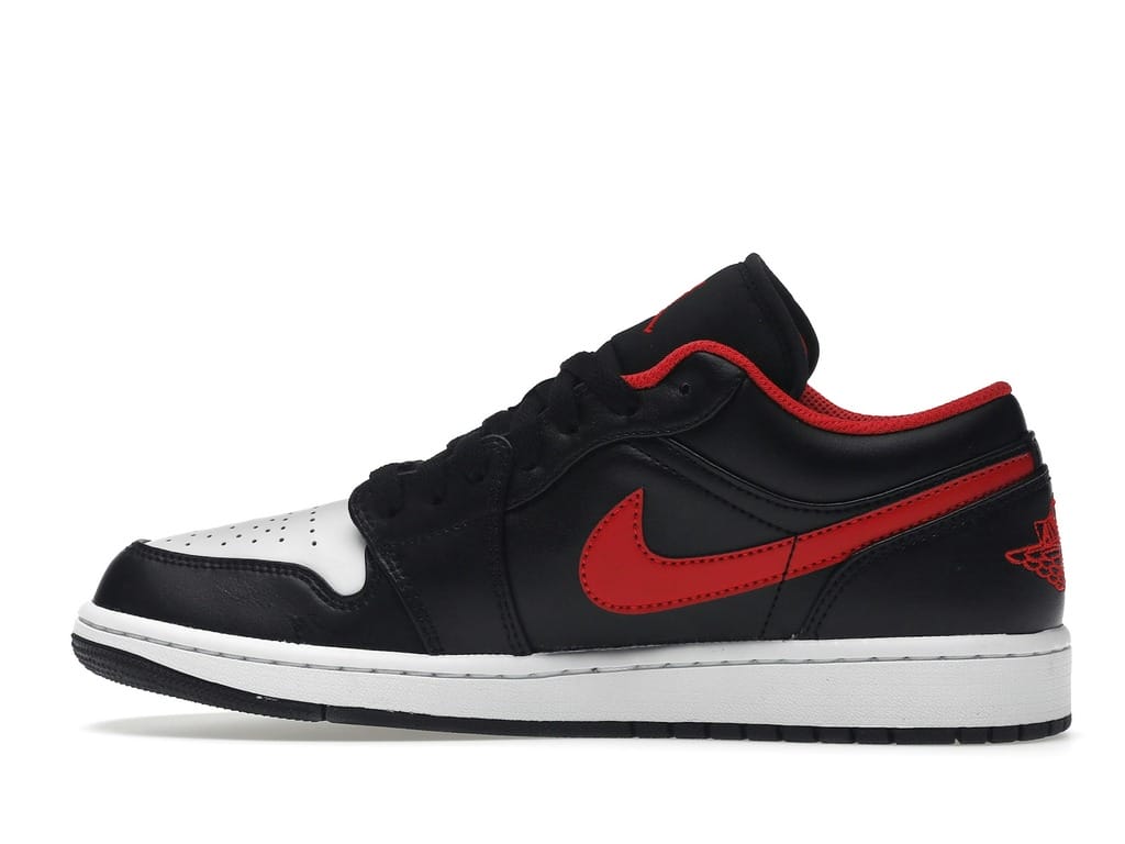 Air Jordan 1 Low White Toe Black Fire Red White 553558-063 Sneakers