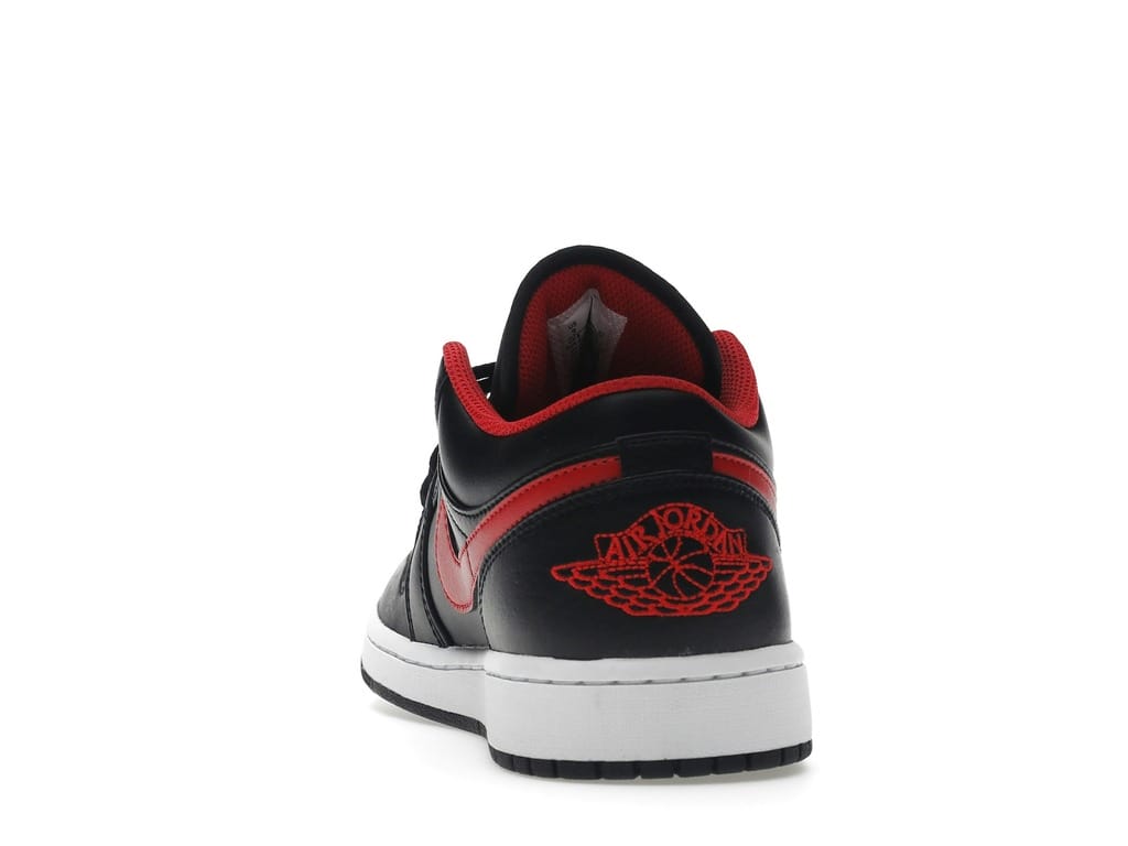 Air Jordan 1 Low White Toe Black Fire Red White 553558-063 Sneakers