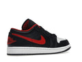 Air Jordan 1 Low White Toe Black Fire Red White 553558-063 Sneakers