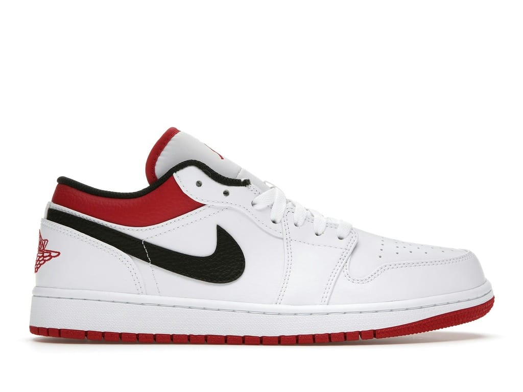 Air Jordan 1 Low White University Red Black (553558-118)