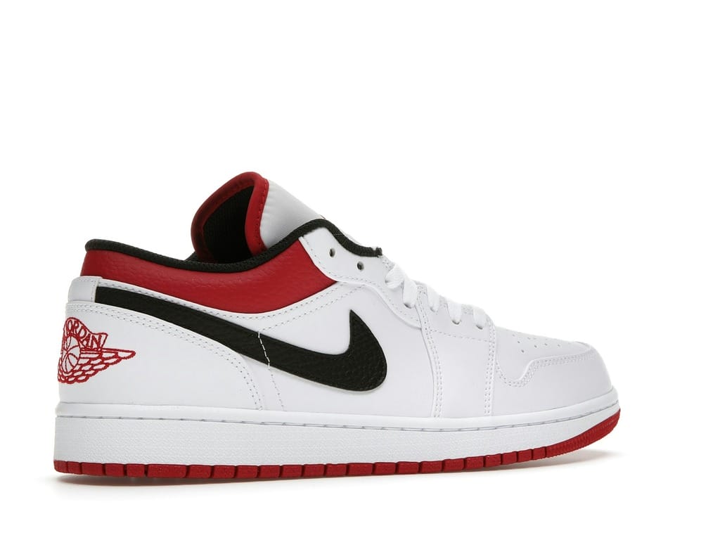 Air Jordan 1 Low White University Red Black (553558-118)