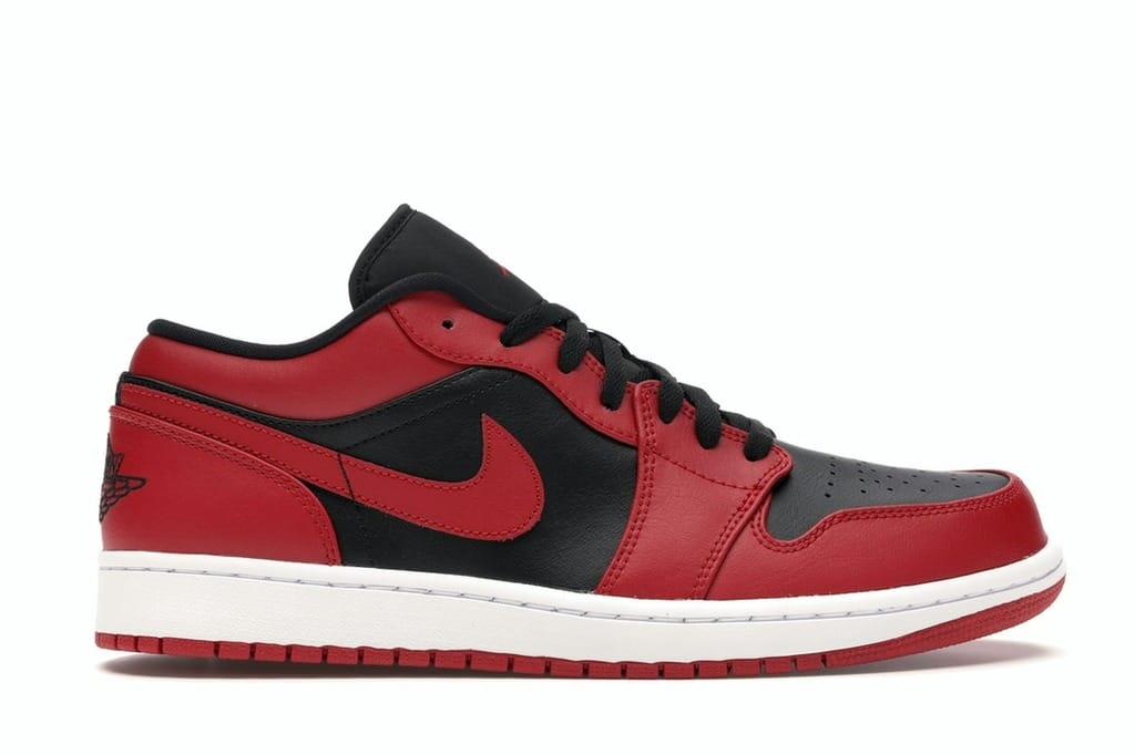Jordan 1 Low Reverse Bred Sneakers – 553558-606 – Gym Red/Black/White