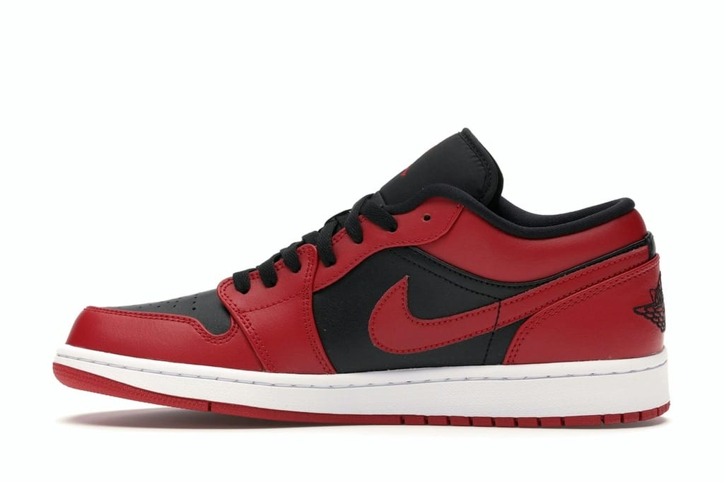 Jordan 1 Low Reverse Bred Sneakers – 553558-606 – Gym Red/Black/White