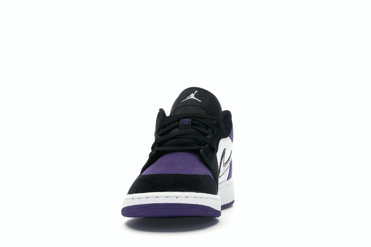 Jordan 1 Low Court Purple (GS) White Black 553560-125
