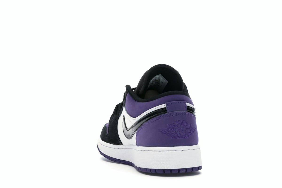 Jordan 1 Low Court Purple (GS) White Black 553560-125