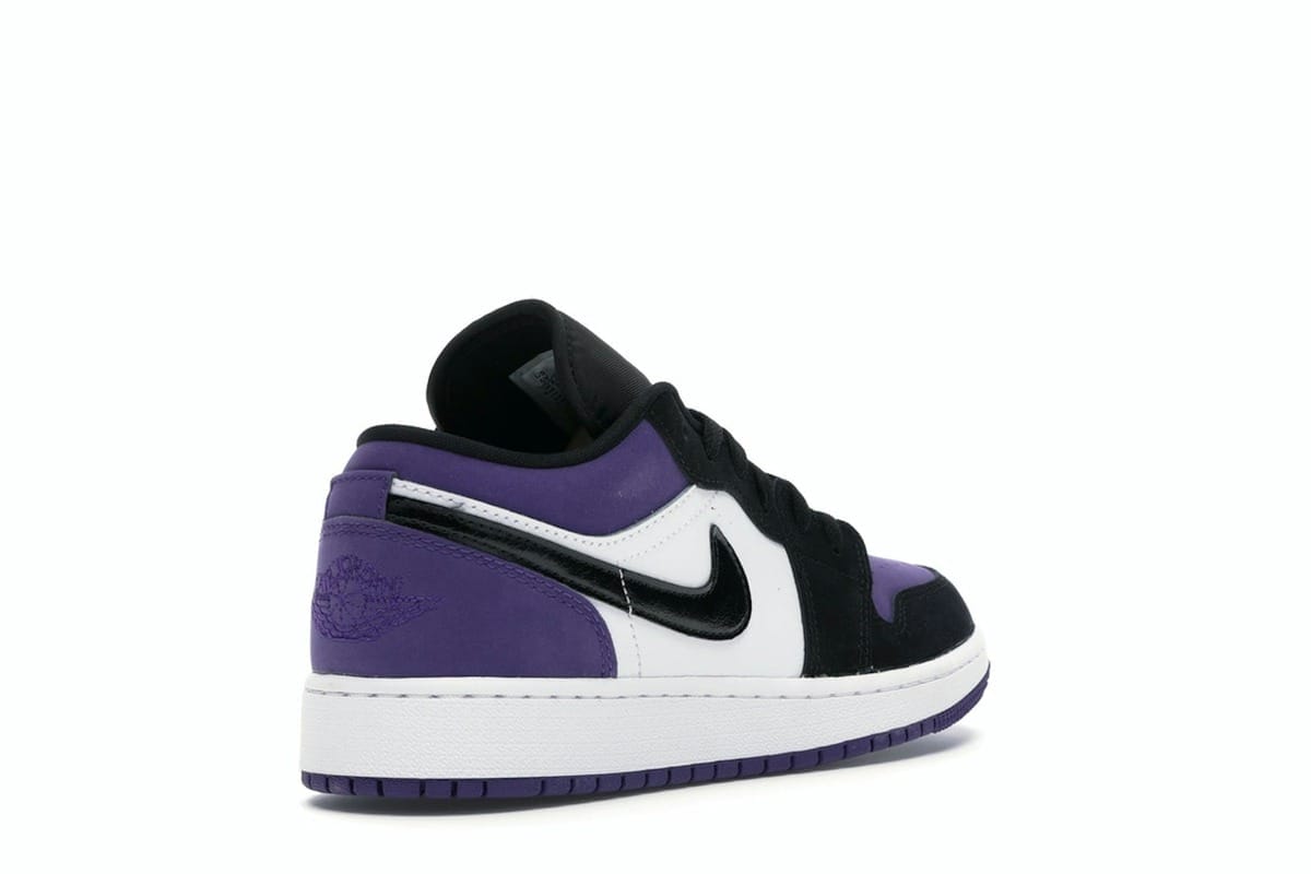 Jordan 1 Low Court Purple (GS) White Black 553560-125
