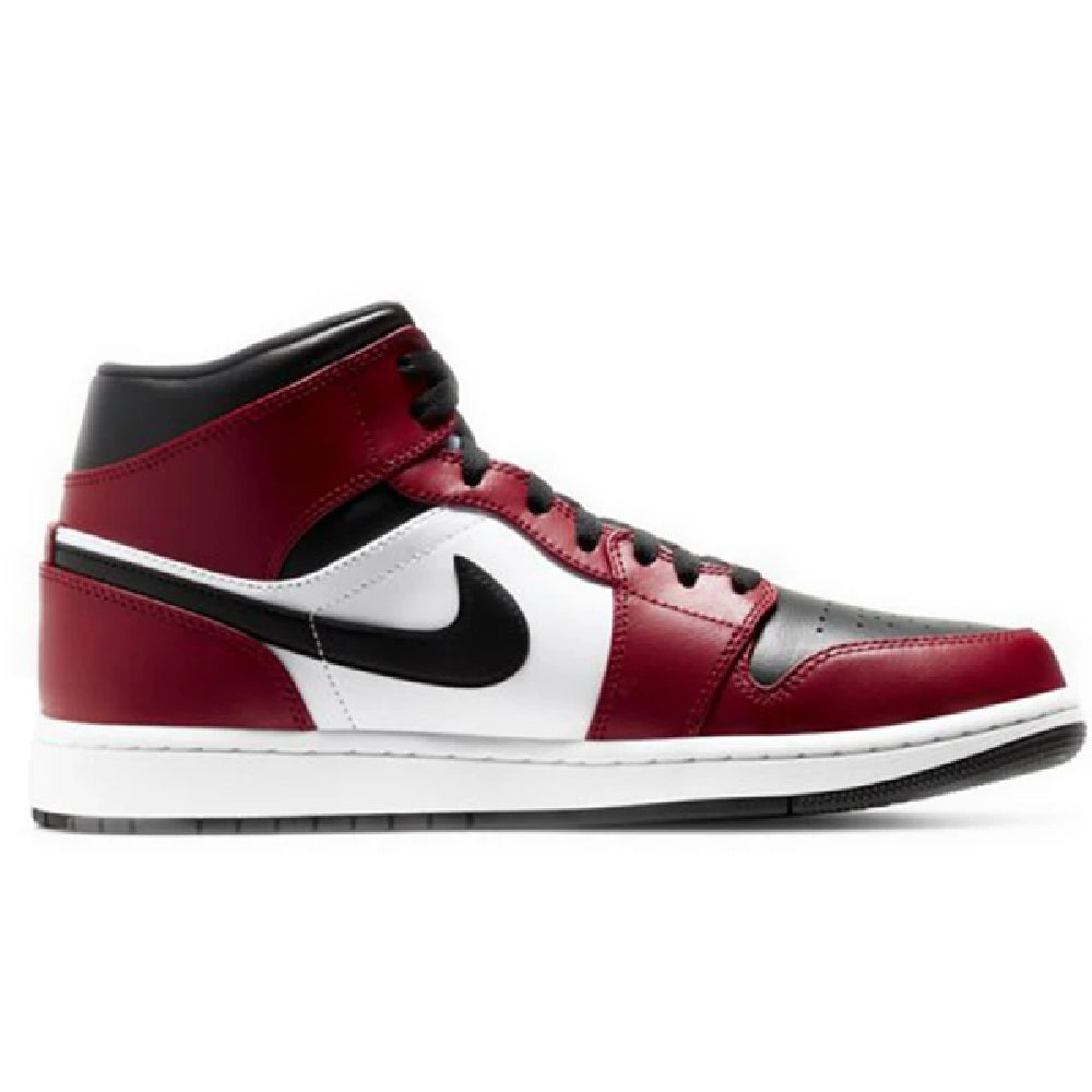 Men's Jordan 1 Mid Black/Black-Gym Red (554724 069)