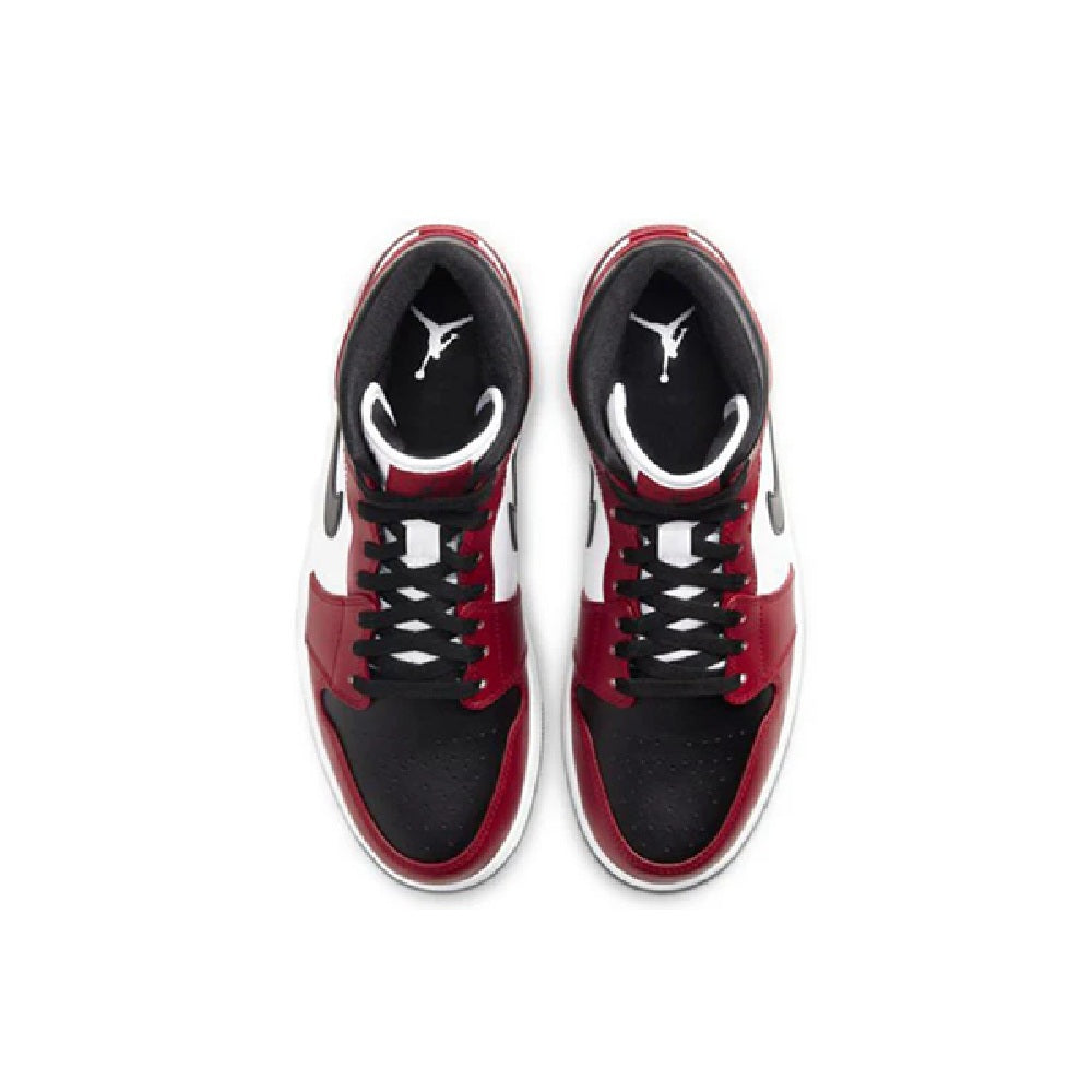 Men's Jordan 1 Mid Black/Black-Gym Red (554724 069)
