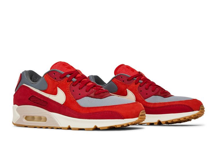 Nike Air Max 90 Premium Gym Red Smoke Grey Gum