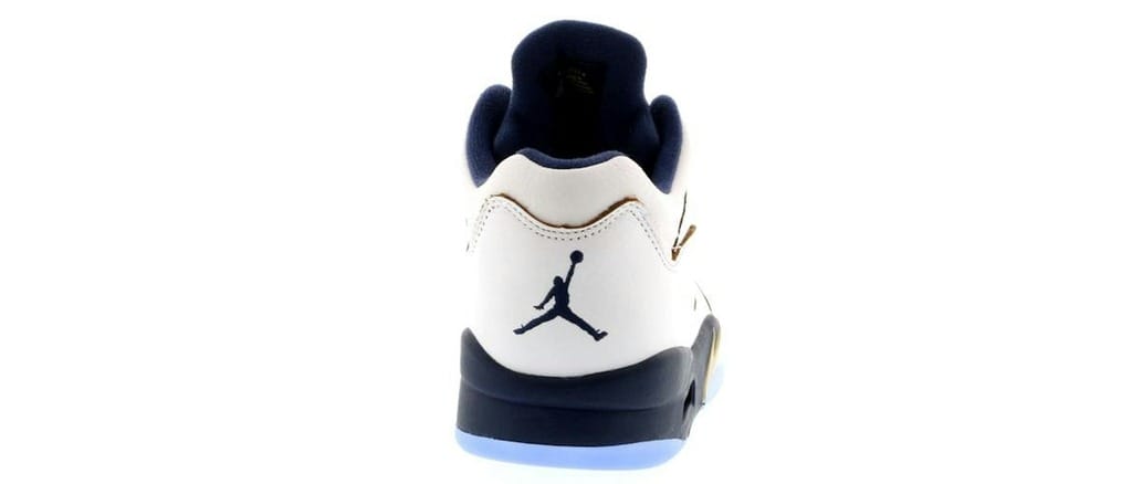 Jordan 5 Retro Low Dunk From Above White Metallic Gold Midnight Navy 819171-135