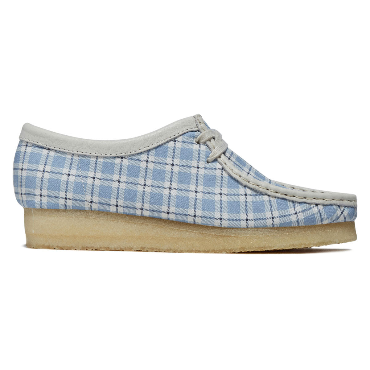 Clarks Womens Wallabee Shoes - Blue Check