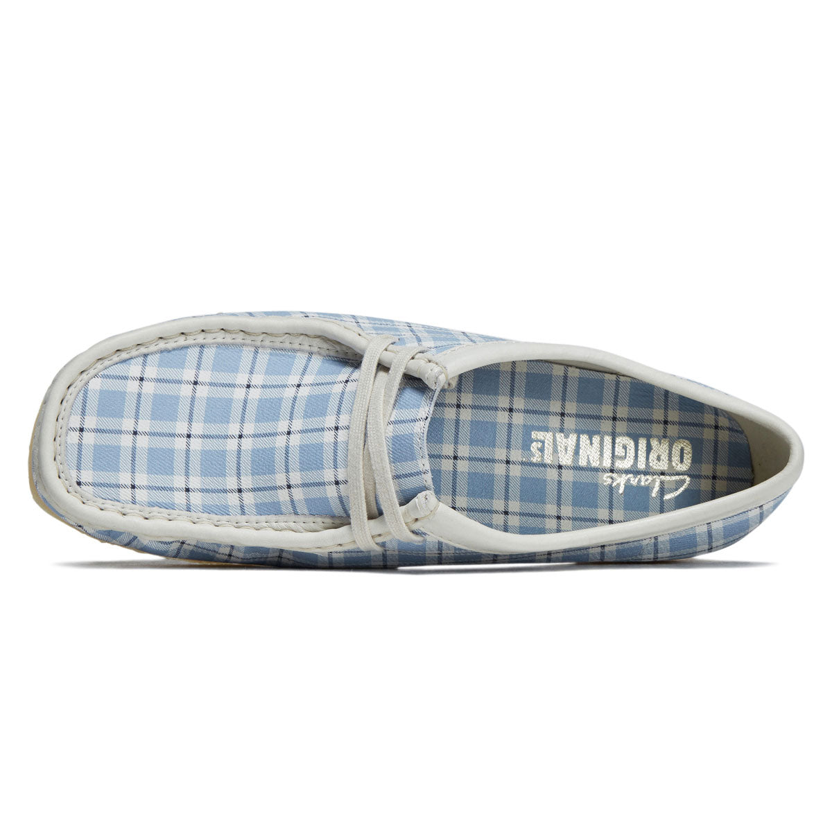 Clarks Womens Wallabee Shoes - Blue Check