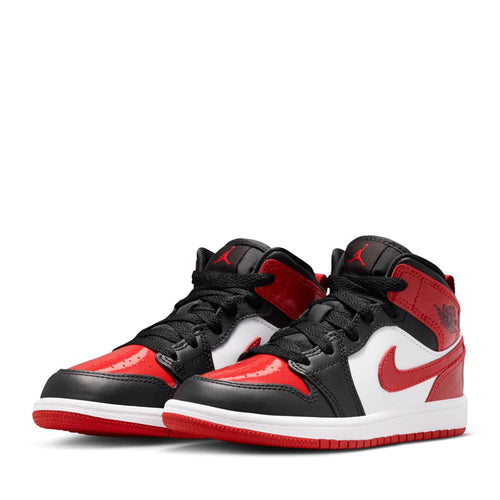 Jordan 1 Mid SE (PS) - Black/Varsity Red