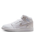 Air Jordan 1 Mid SE (GS) - White/Field Silver