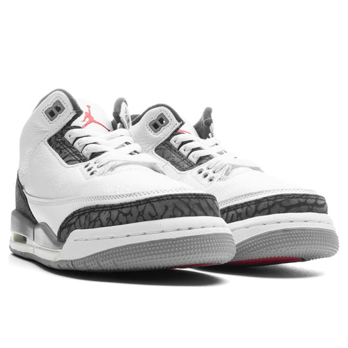 Air Jordan 3 Retro (PS) - Summit White/Fire Red/Cement Grey