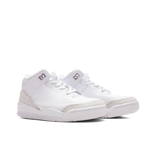 Air Jordan 3 Retro 'Pure Money' (PS) - White/Metalic Silver