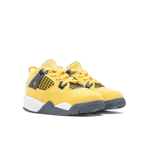 Air Jordan 4 Retro (TD) 'Lightning' - Tour Yellow/Dark Blue Grey