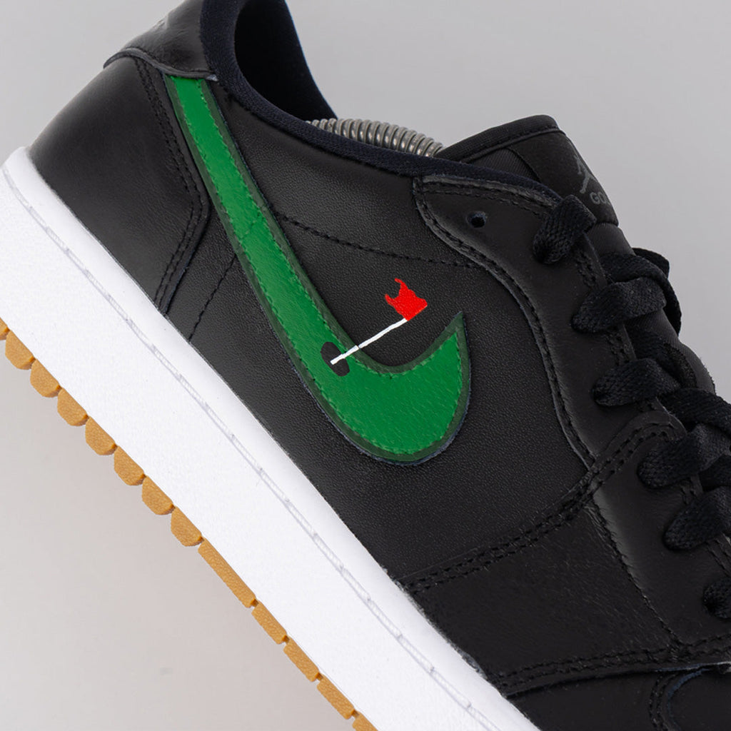 Clean on the Green - Jordan 1 Low Black Golf Custom