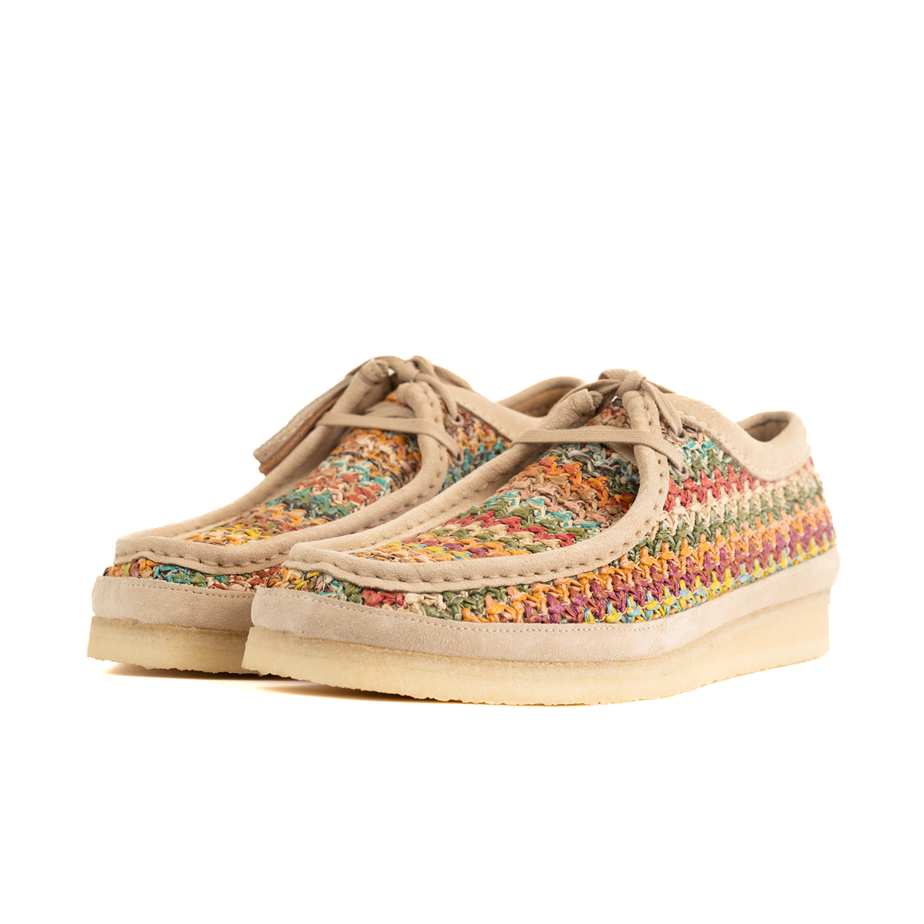 CLARKS WALLABEE - MULTICOLOUR RAFFIA