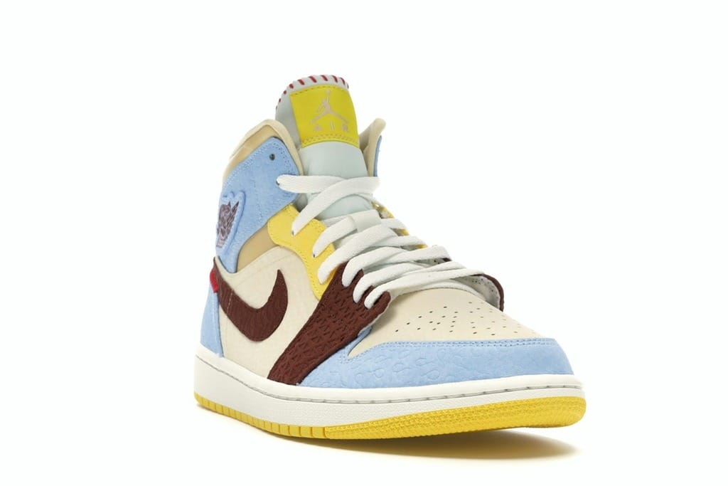 Jordan 1 Mid SE Fearless Maison Chateau Rouge CU2803-200 Sneakers