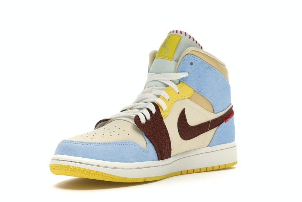Jordan 1 Mid SE Fearless Maison Chateau Rouge CU2803-200 Sneakers