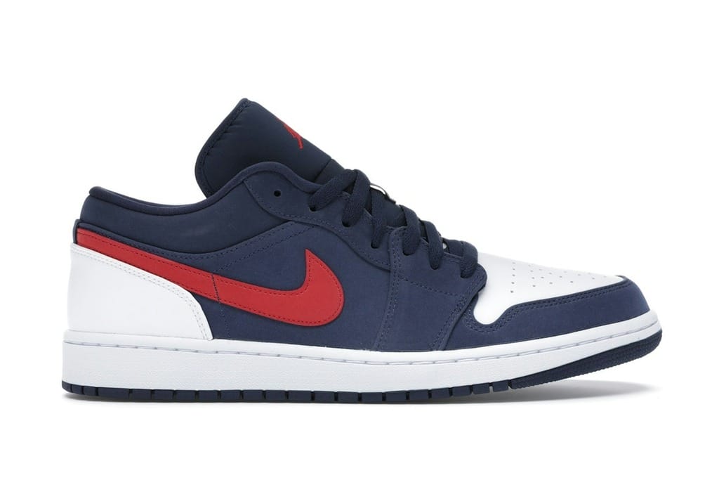 Air Jordan 1 Low USA Midnight Navy Gym Red White CZ8454-400 Sneakers