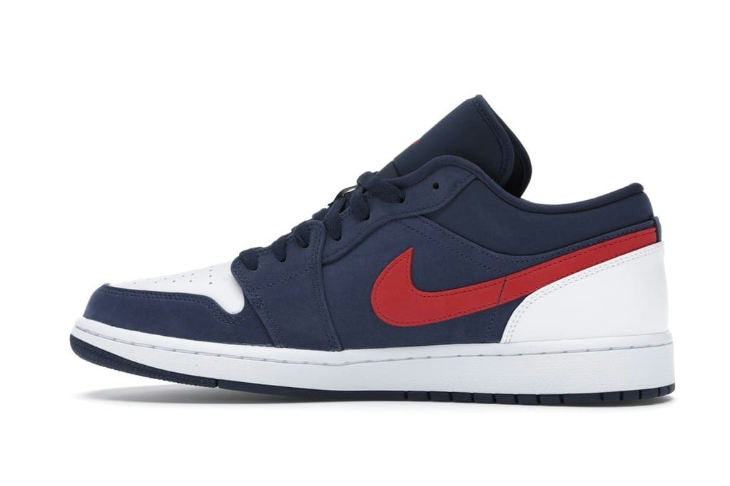 Air Jordan 1 Low USA Midnight Navy Gym Red White CZ8454-400 Sneakers