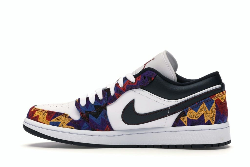 Jordan 1 Low Nothing But Net White/Dark Obsidian-Team Red CZ8659-100