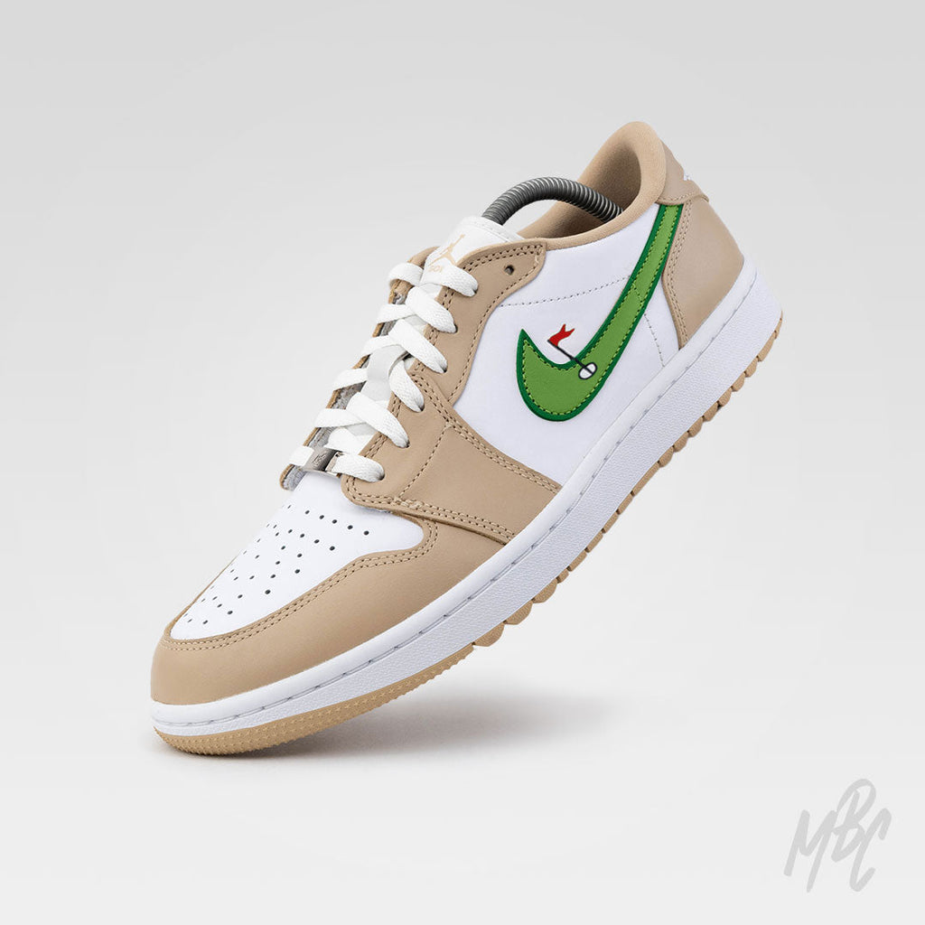 Clean on the Green 2.0 - Jordan 1 Low Golf Custom