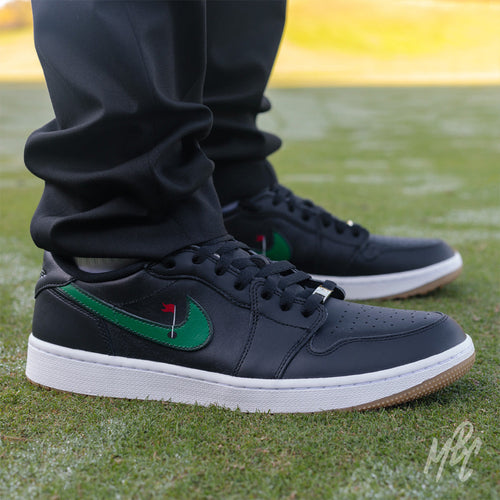 Clean on the Green - Jordan 1 Low Black Golf Custom