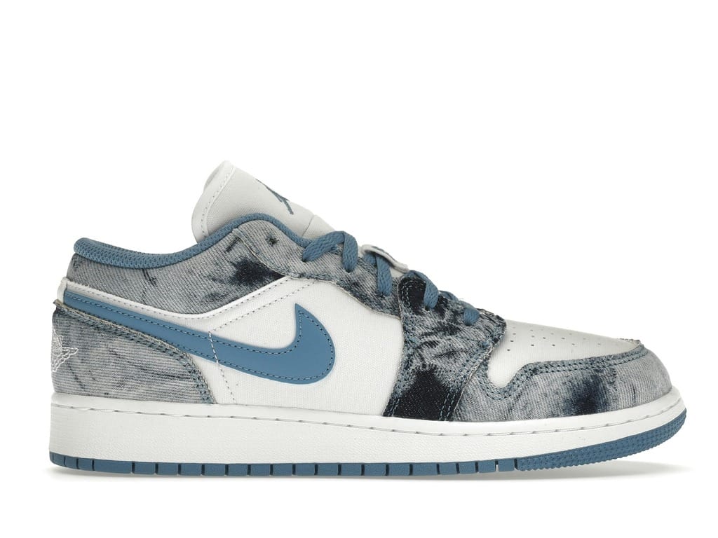 Air Jordan 1 Low Washed Denim GS Blue White Sneakers DM8947-100