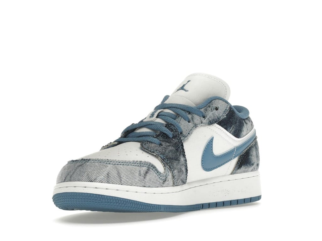 Air Jordan 1 Low Washed Denim GS Blue White Sneakers DM8947-100