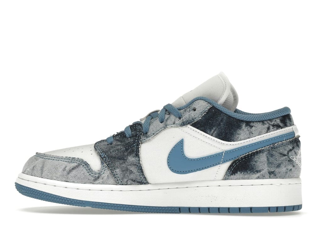 Air Jordan 1 Low Washed Denim GS Blue White Sneakers DM8947-100