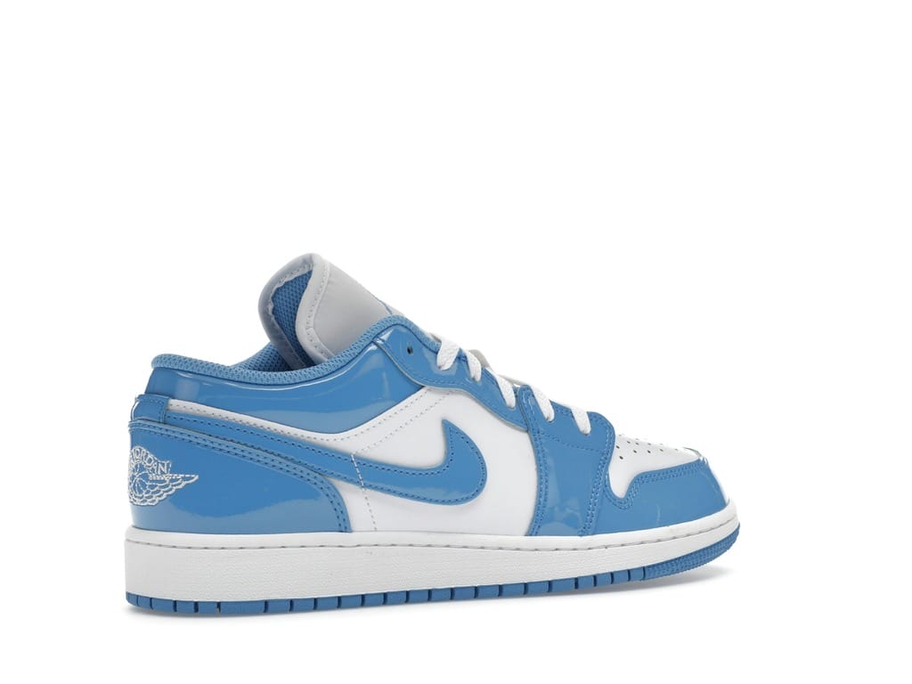 Jordan 1 Low SE Legend Blue Patent GS Shoes FZ3929-114