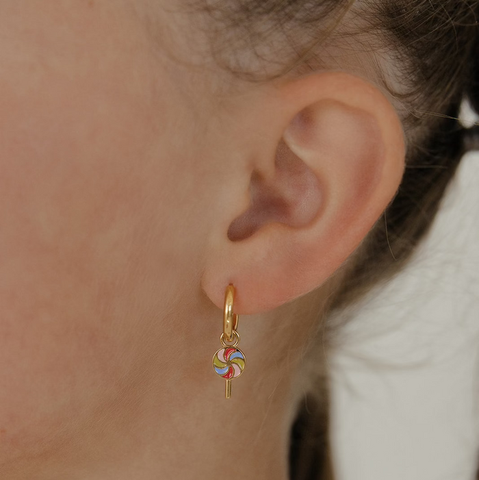 Lollipop Charm Hoops
