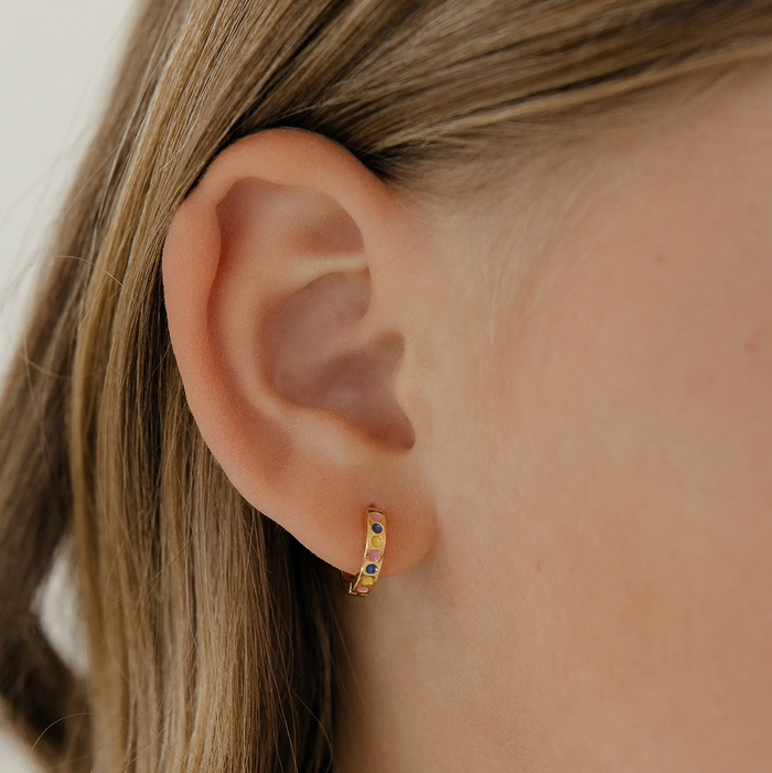 Sprinkle Hoops in Titanium