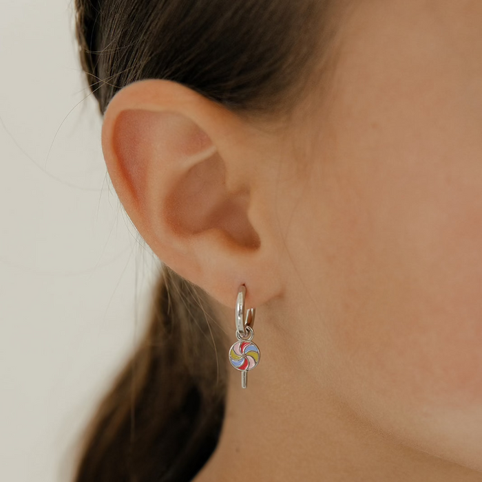 Lollipop Charm Hoops