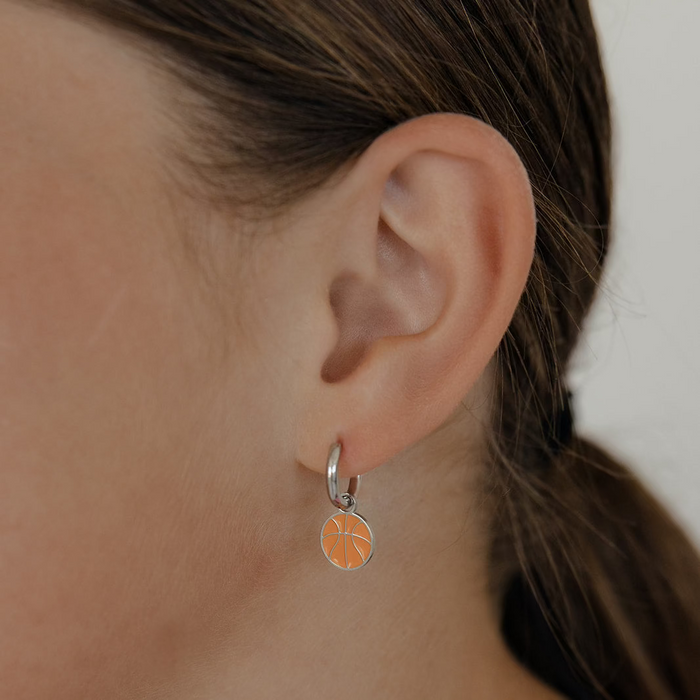 Slam Dunk Enamel Hoop Charm