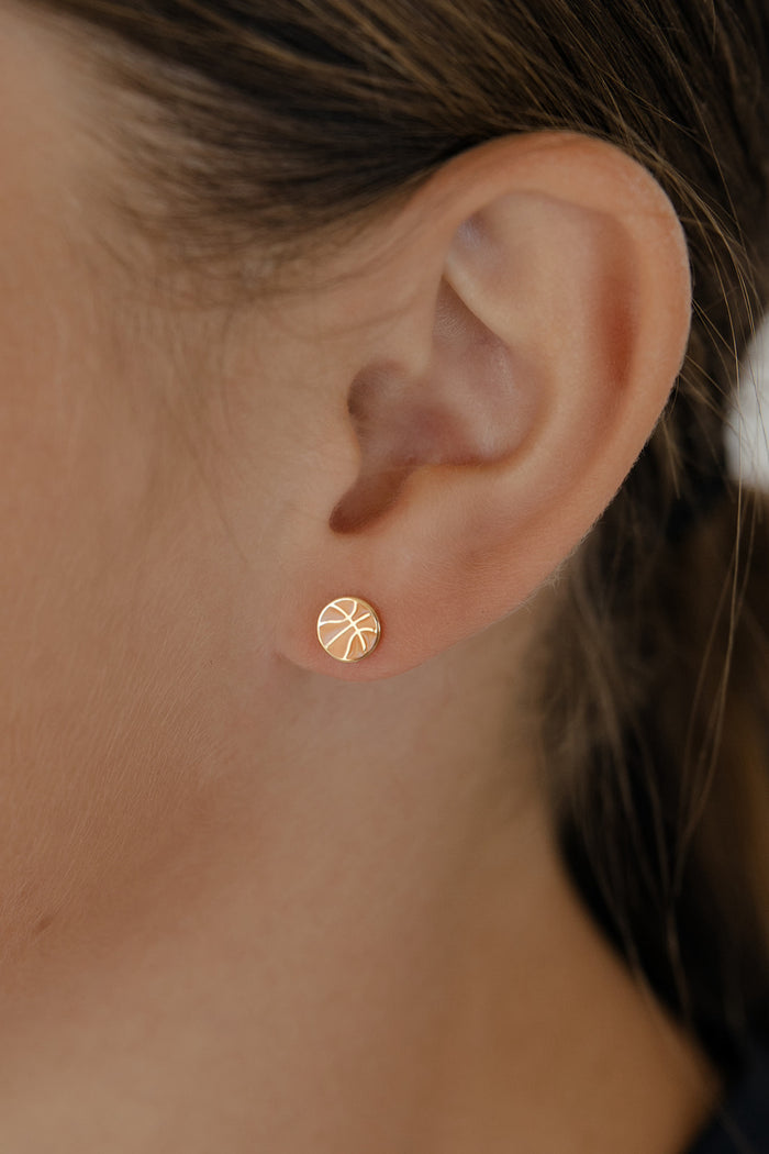 Slam Dunk Enamel Flat Back Stud